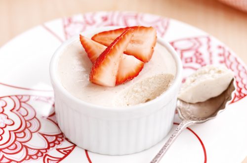 Baked ricotta with strawberries