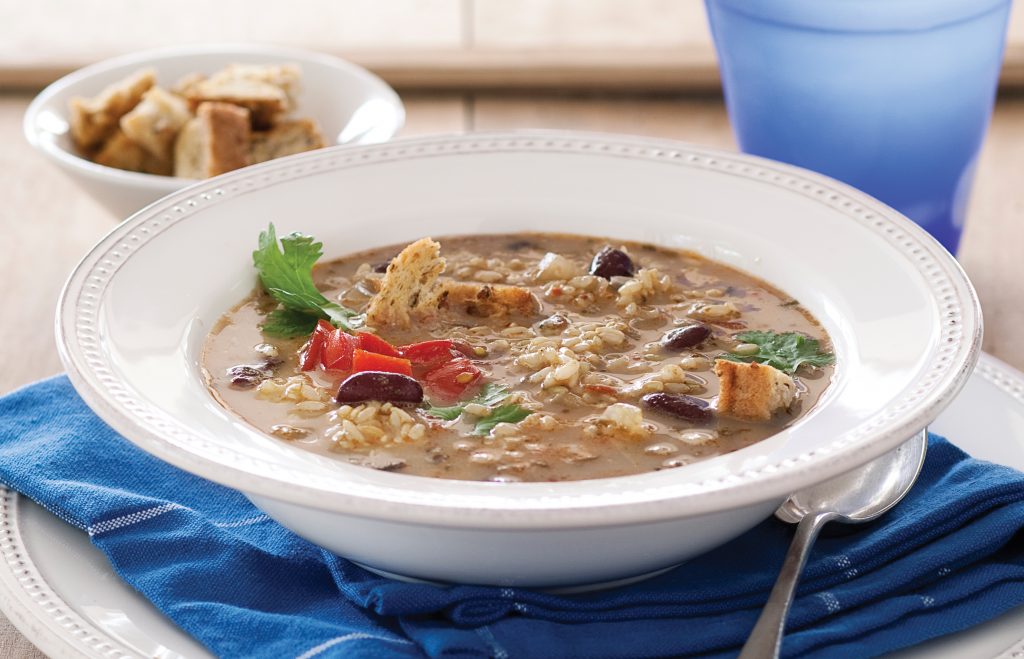 Black bean and rice soup