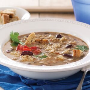 Black bean and rice soup