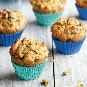Carrot, spinach and pumpkin seed muffins