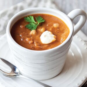 Chickpea and red lentil soup