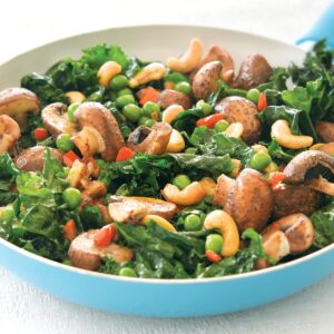 Kale and mushroom stir-fry