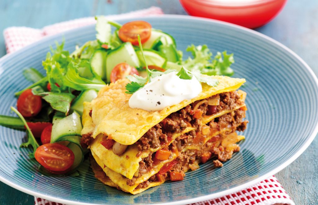 Mexican mince stack