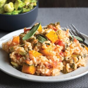 Oven-baked pumpkin and sage risotto
