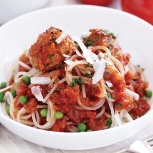 Pork meatballs with spicy tomato sauce