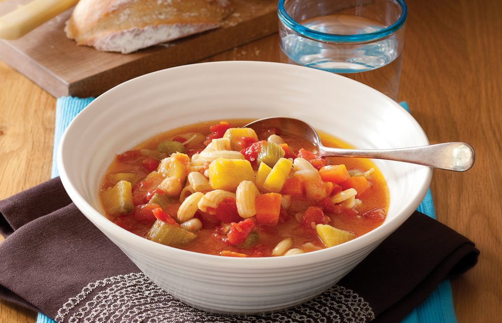 Quick bean and pasta soup