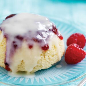 Raspberry steamed pudding
