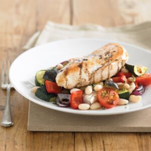 Roasted chicken breast with ratatouille