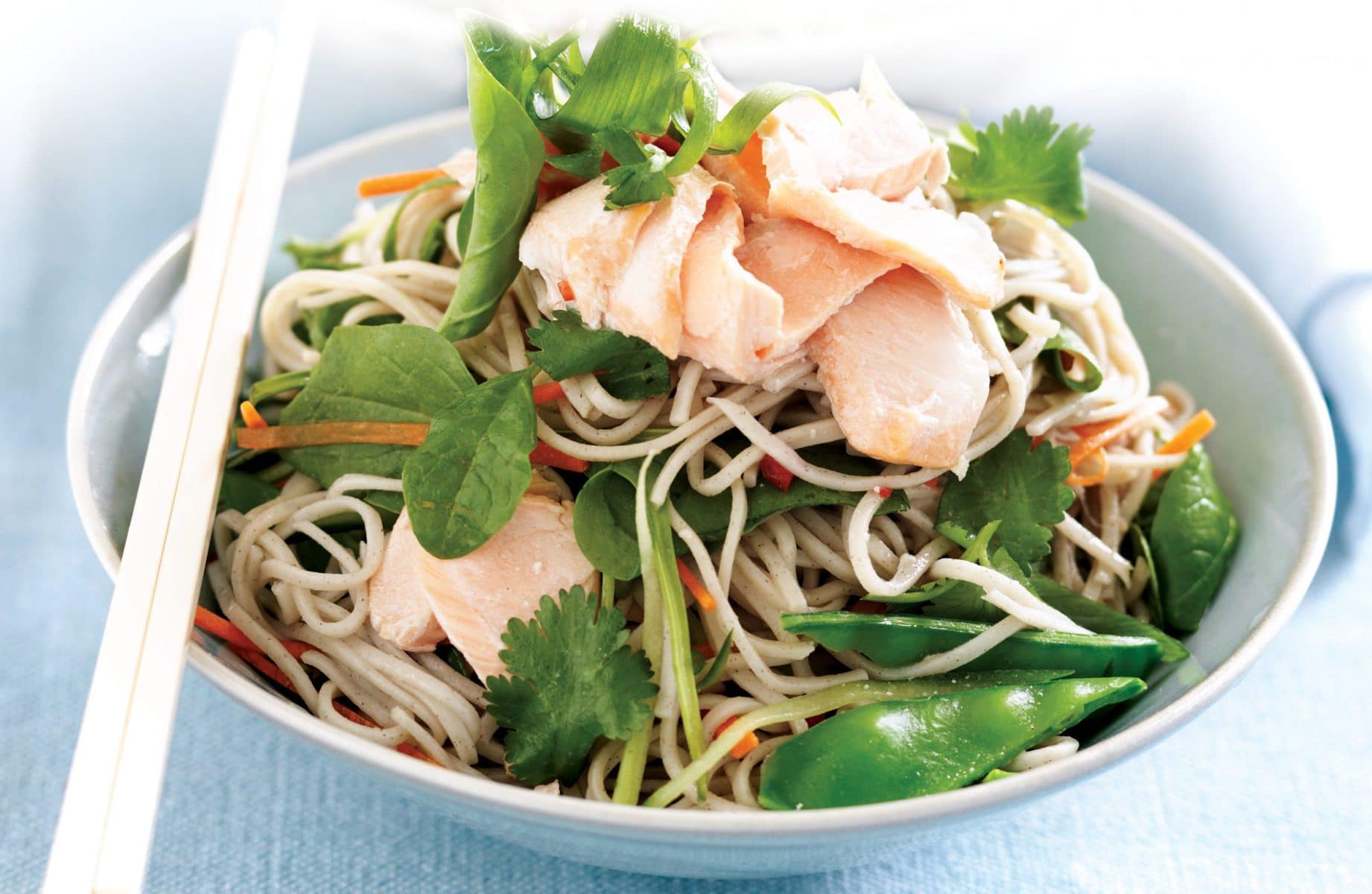 Salmon, cucumber and coriander noodle salad - Healthy Food Guide