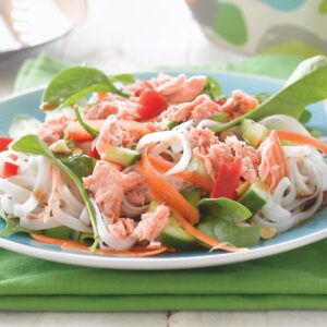 Salmon noodle salad