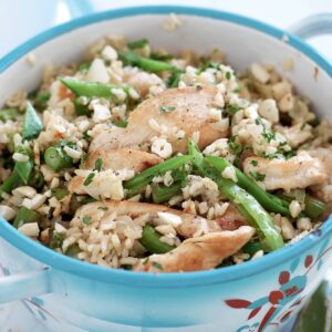Spiced chicken and cashew pilaf