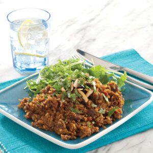 Spicy Indian mince and rice