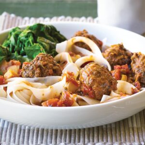 Spicy meatballs in tomato ginger sauce