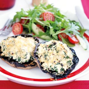 Spinach and ricotta baked mushrooms