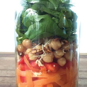 Spring salad in a jar