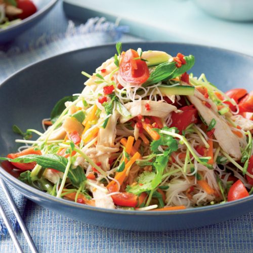 Sweet chilli chicken and noodle salad
