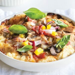 Tuna deep-pan pizza