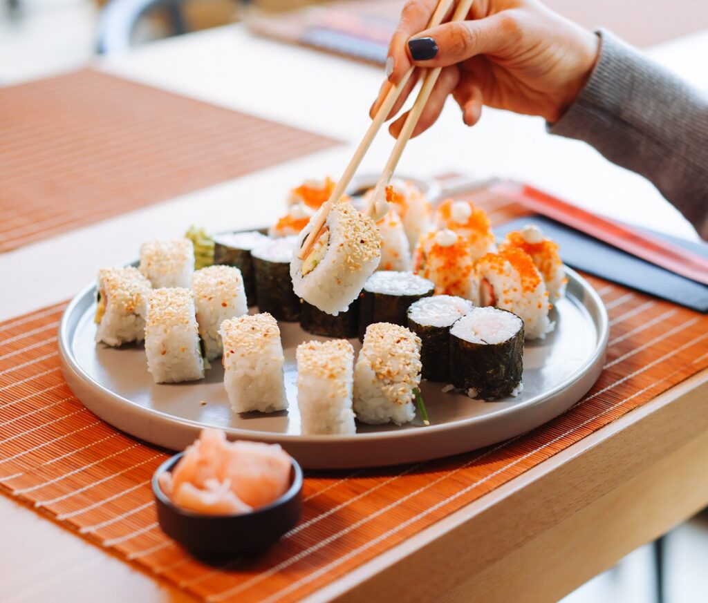 The best time for sushi is anytime with your friends