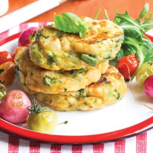All green chicken fritters