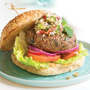 Asian-inspired beef burgers