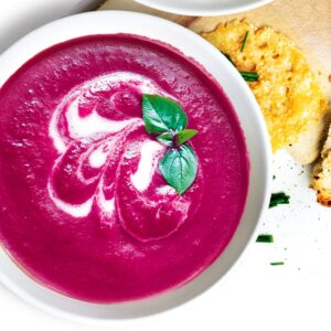 Beetroot, apple and ginger soup