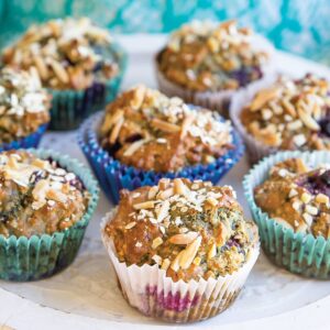 Berry nut chia muffins