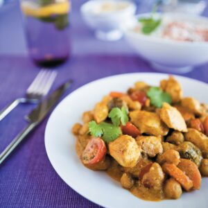 Chicken and vegetable korma