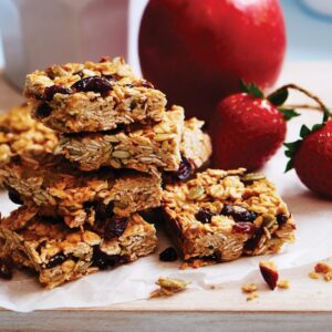 Cranberry, oat and seed bars