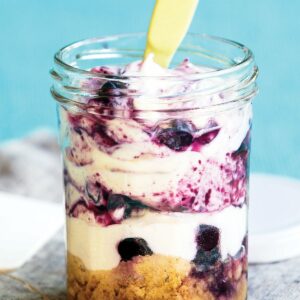 Blueberry cheesecake jars