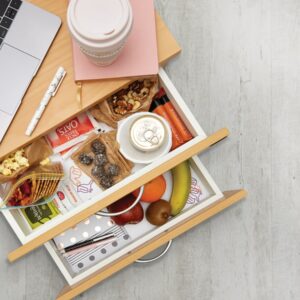 Healthy desk drawer stash
