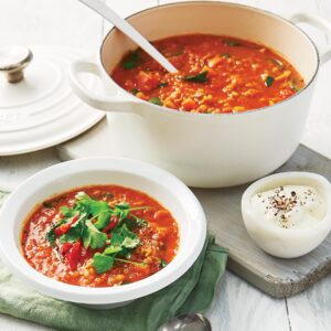 Lentil, tomato and ginger curry soup