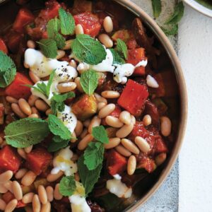 Middle Eastern bean and sweet potato stew