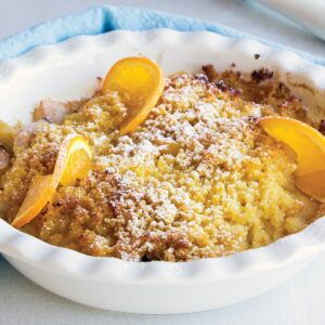 Orange and pear couscous crumble