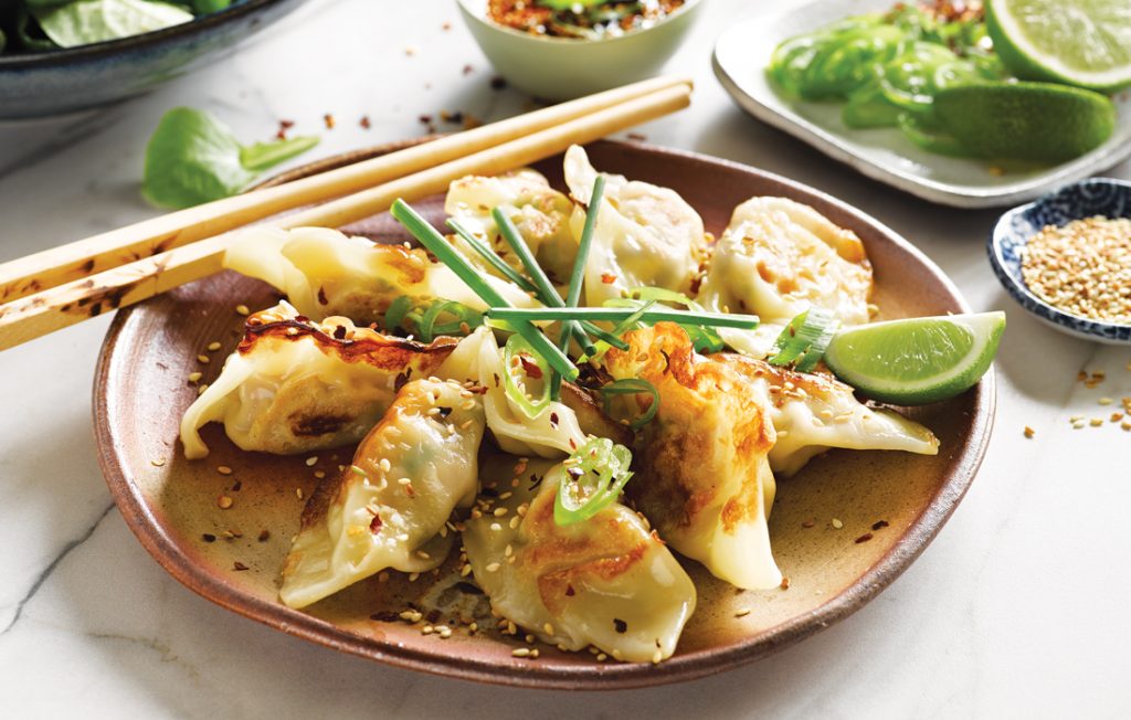 Pork and chive potstickers