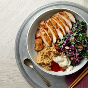 Soy ginger chicken with winter slaw