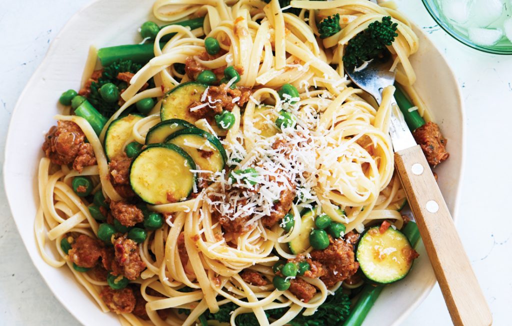 Spicy sausage and broccolini pasta