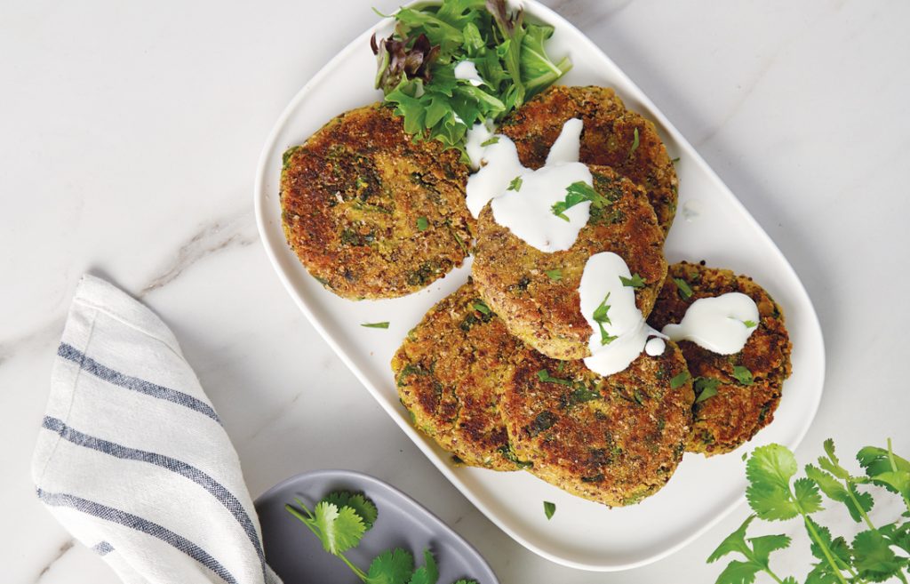 Turmeric chickpea fritters (made with aquafaba)