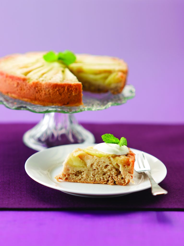 Apple and almond upside-down cake