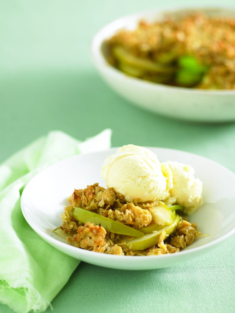 Apple and coconut crumble