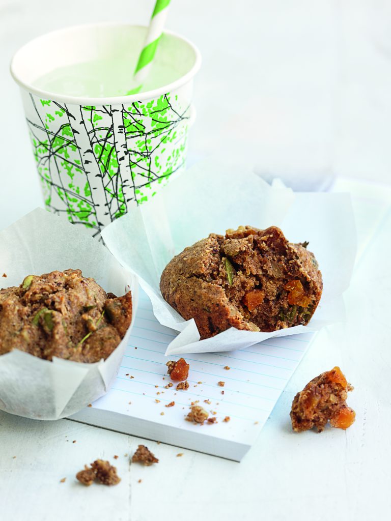 Apricot, walnut and thyme muffins