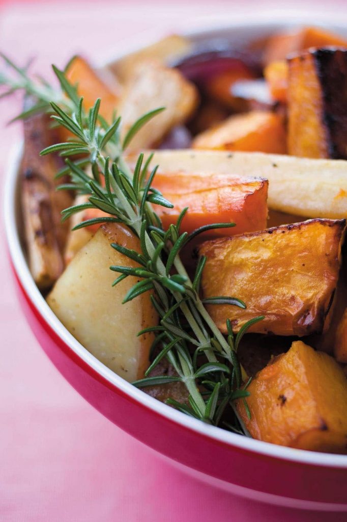 Balsamic roasted vegetables with rosemary