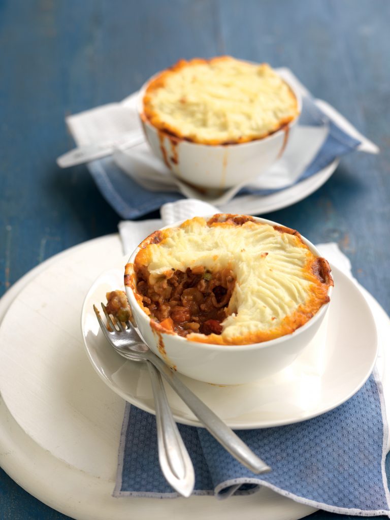 Beef and vegetable cottage pies