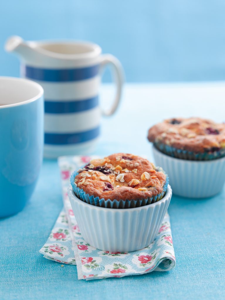 Berry and banana brunch muffins
