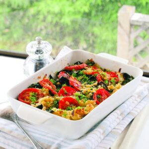Brown rice and vegetable bake
