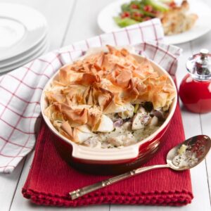 Chicken and tarragon pie