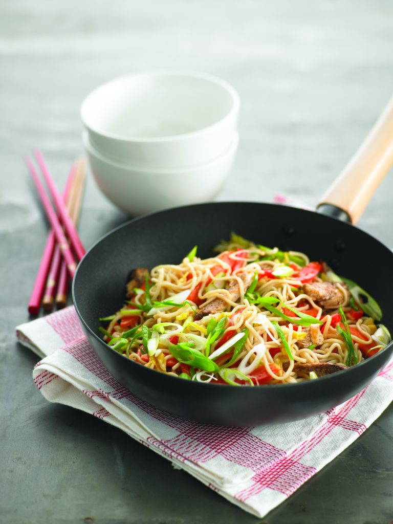 Chicken and vegetable chow mein