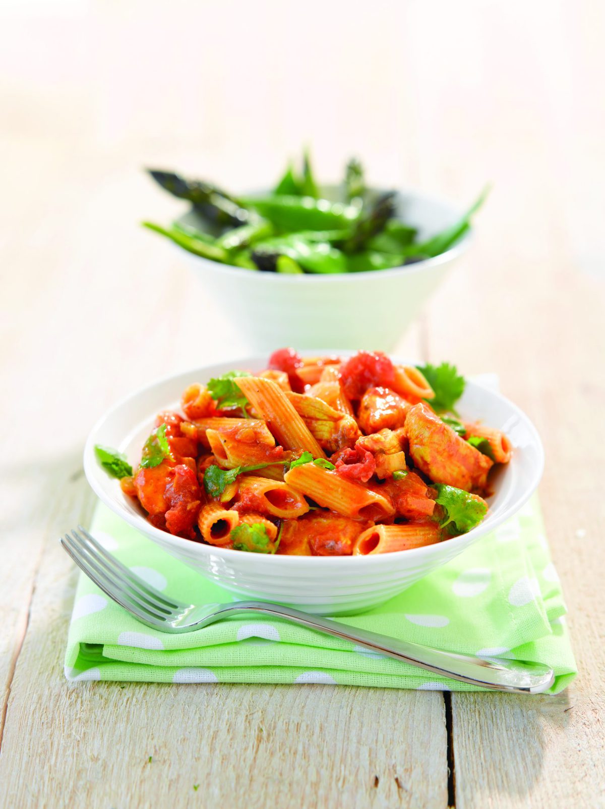 Chicken korma tomato pasta - Healthy Food Guide