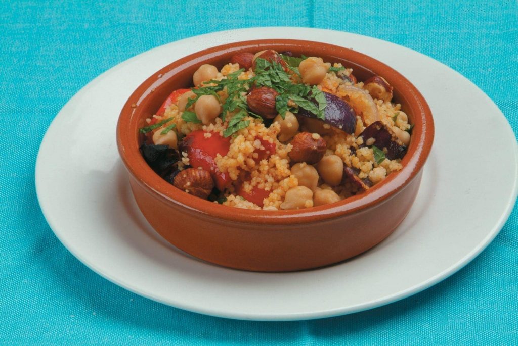Chickpea and roast vegetable couscous