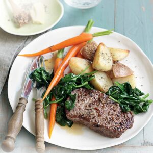Chilli and fennel steak with crisp potatoes