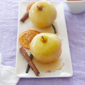 Cinnamon and mixed spice poached apples